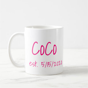 Caneca De Café Co-Co Data Estabelecida Café Mug