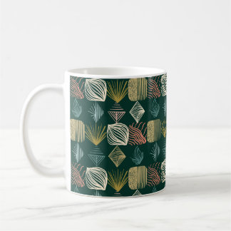 Caneca De Café Coágulo Tribal de Caribe Negrito: Teal de Boho