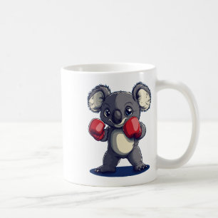 Caneca De Café Coala Engraçado Com Fantasia De Luvas De Boxe