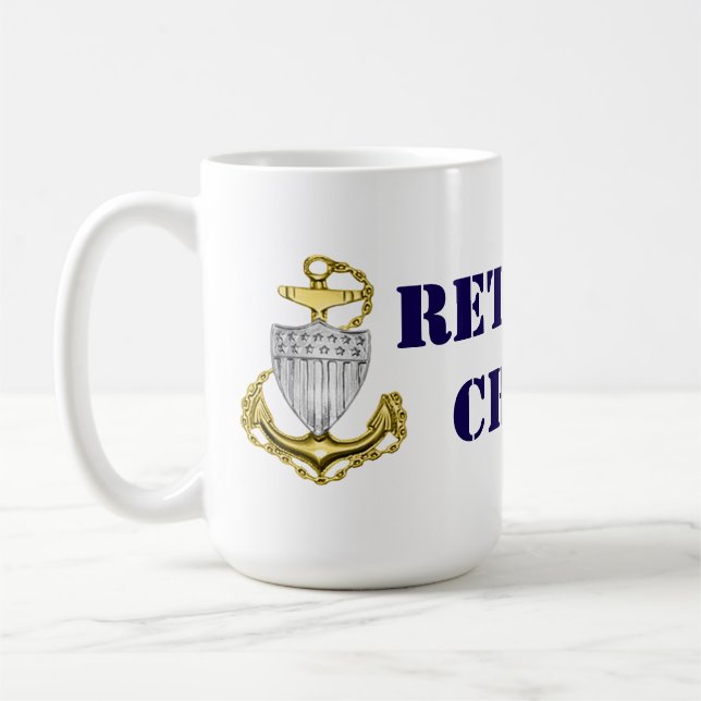 Caneca De Café Coast Guard Chief Retired (Esquerda)