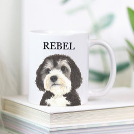 Caneca De Café Coaster personalizado da bebida de Bernedoodle