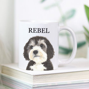 Caneca De Café Coaster personalizado da bebida de Bernedoodle