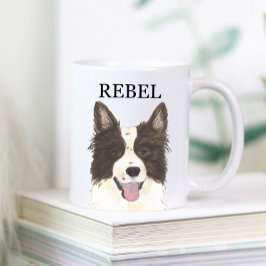 Caneca De Café Coaster Personalizado de Bebida Collie Fronteira