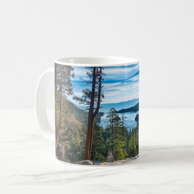 Caneca De Café Coastline | Emerald Bay, Lake Tahoe, Califórnia (Frente Esquerda)