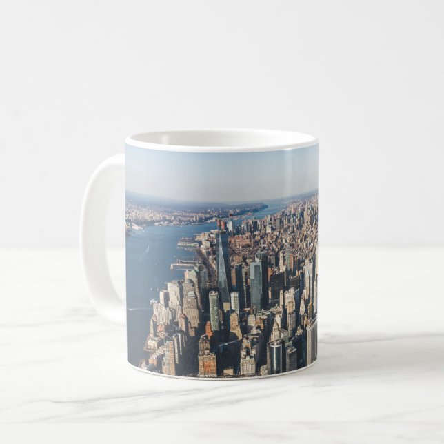 Caneca De Café Coastline | Manhattan, Nova Iorque (Frente Esquerda)