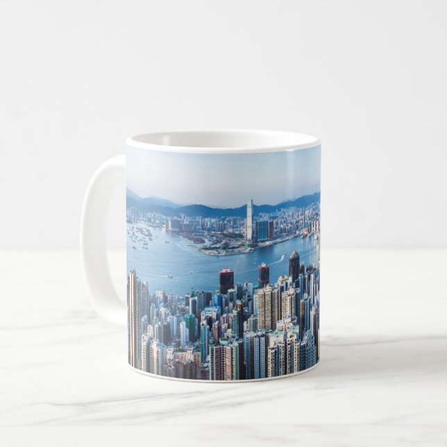 Caneca De Café Coastline | Tsim Sha Tsu, Hong Kong Island, Ásia (Frente Esquerda)
