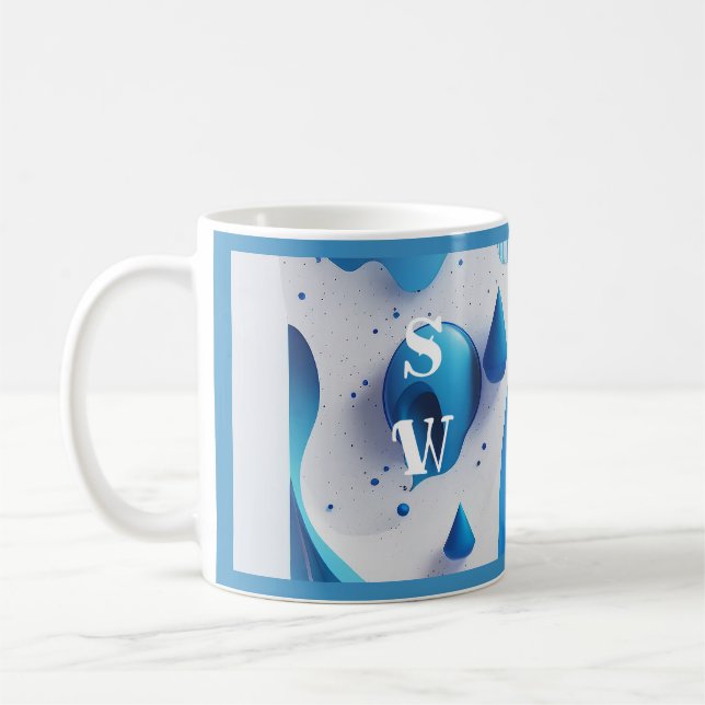 Caneca De Café Cobalt Wave Signature Morning Coffee Mug (Esquerda)