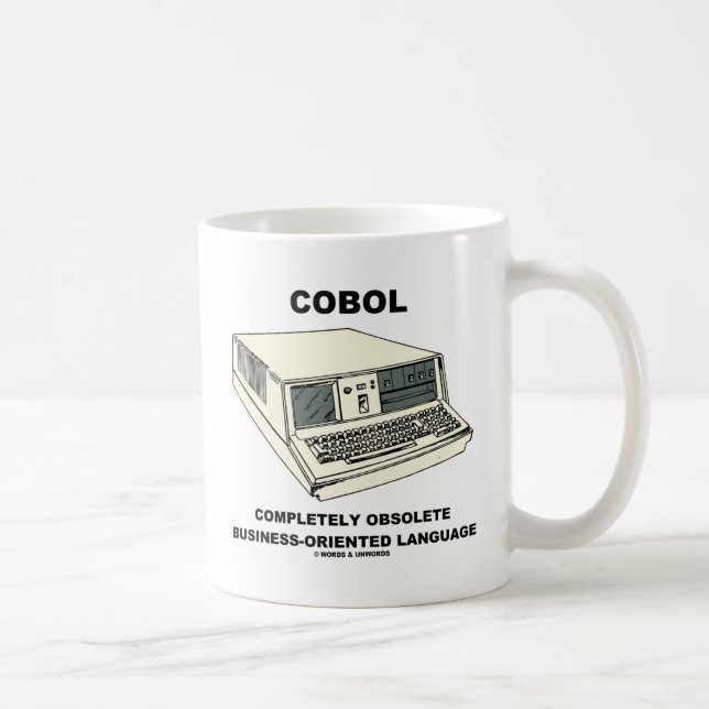 Caneca De Café COBOL Lang. de negócios completamente obsoleto (Direita)