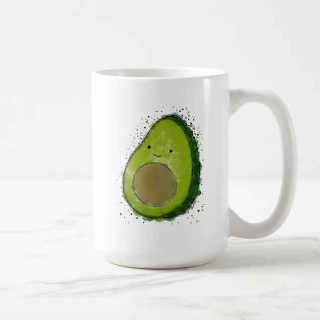 Caneca De Café Cobra Avocado Watercolor (Direita)