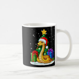 Caneca De Café Cobra Chapéu de Papai Noel Pijama de Natal Animais