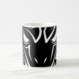 Caneca De Café Cobra de Tribal Negro e Branco