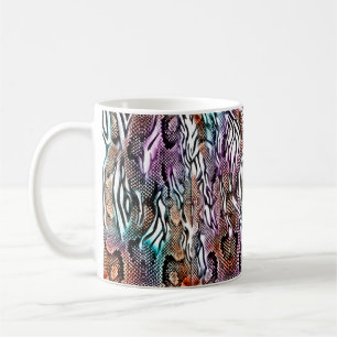 Caneca De Café Cobra Impressão, Impressão animal, colorida,