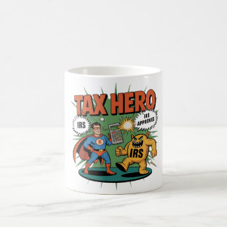 Caneca De Café Cobrança de Café Humor IRS com Heróis
