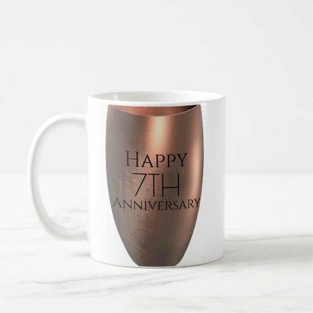 Caneca De Café Cobre Tradicional 7º Aniversário (Esquerda)