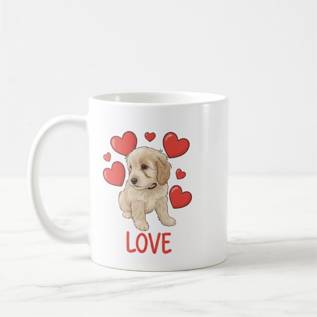 Caneca De Café Cockapoo Love (Esquerda)