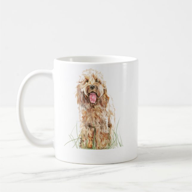 Caneca De Café Cockapoo Mug, Dog Lover Gift, Cockapoo Art Mug (Esquerda)