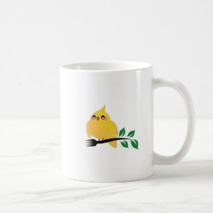 Caneca De Café Cockatiel bonito que guardara uma forquilha