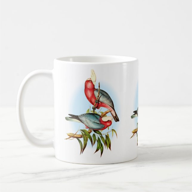 Caneca De Café Cockatoo Galah, Rosa Australiano (Esquerda)