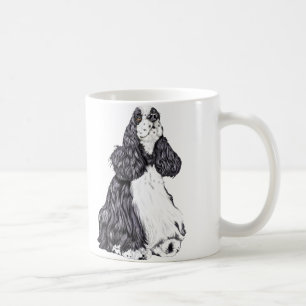 Caneca De Café Cocker spaniel BW Parti