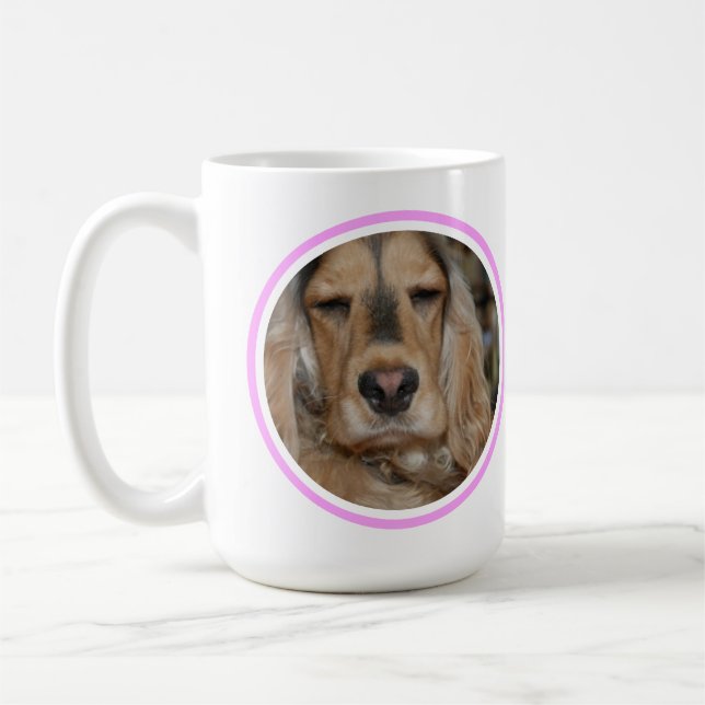 Caneca De Café Cocker Spaniel Inglês minimalista moderno (Esquerda)