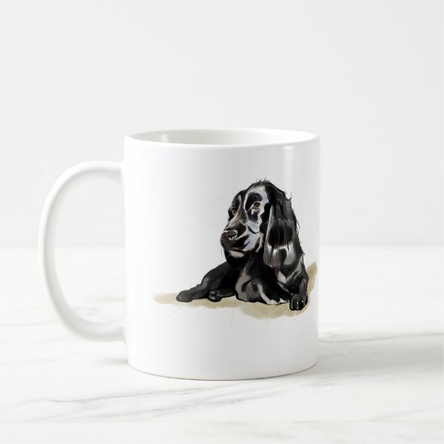 Caneca de Café Cocker Spaniel, Presente para Mãe d (Esquerda)