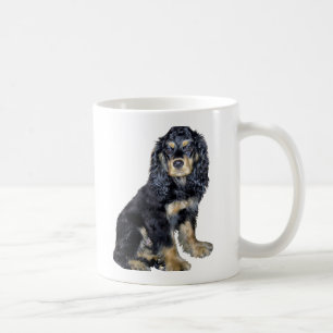 Caneca De Café Cocker Spaniel (preto e bronzeado)