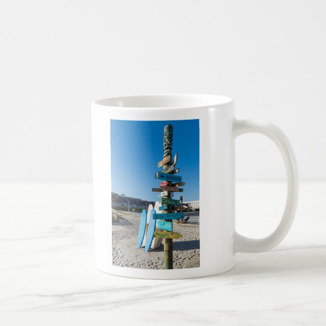 Caneca De Café Cocoa Beach Tiki Totem (Direita)