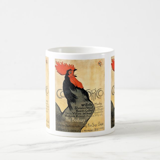Caneca De Café “ Cocorico ” , Théophile Alexandre Steinlen (Centro)