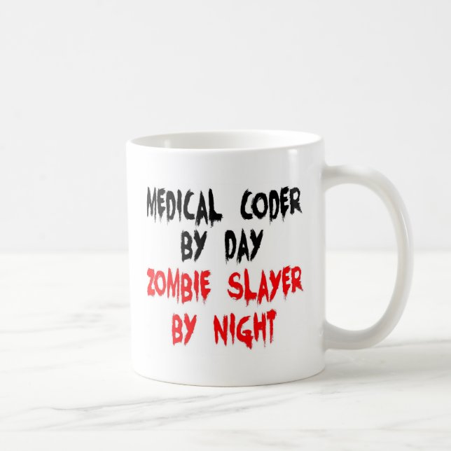 Caneca De Café Cód. Médico Zombie Slayer (Direita)