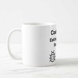Caneca De Café Coder Coffee Mug - Comendo Insetos para café da ma