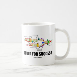 Caneca De Café Codificado para o sucesso (réplica do ADN)