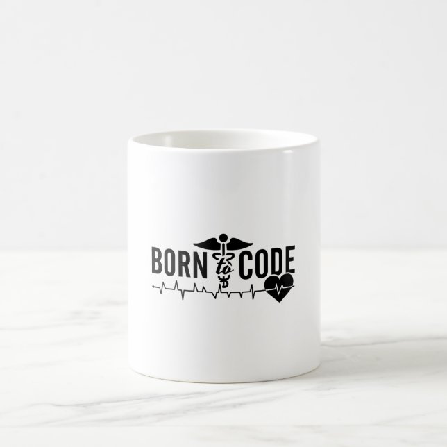 Caneca De Café Codificador de Código Médico do Programador de Cód (Centro)