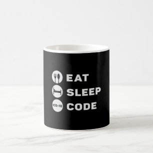 Caneca De Café Codificador médico Comer Código de latência Cod