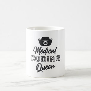 Caneca De Café Codificador Médico Queen Coding ICD Programmer Gif