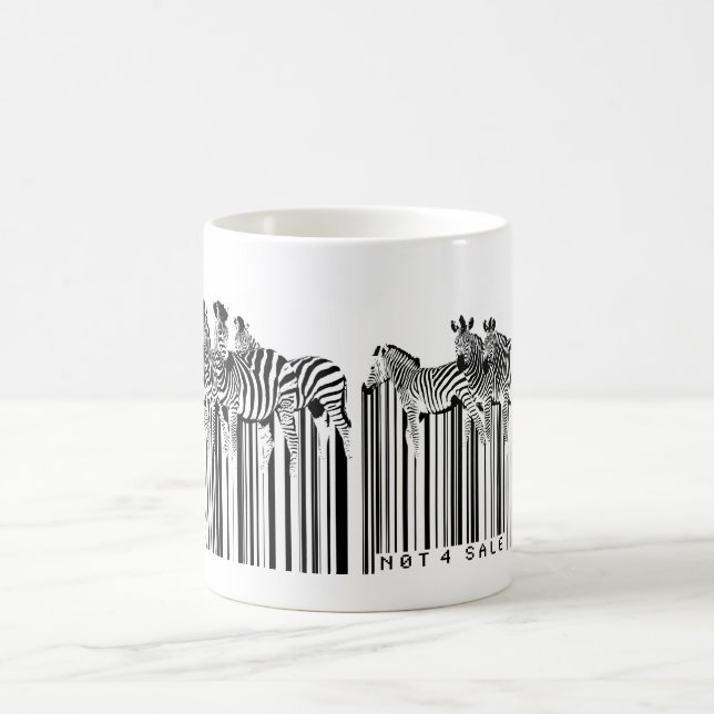 Caneca De Café código de barras das zebras (Centro)