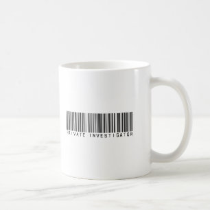 Caneca De Café Código de barras do investigador privado