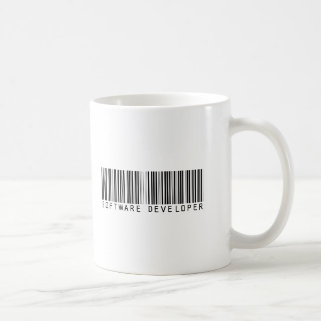 Caneca De Café Código de barras do programador de software (Direita)