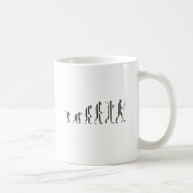 Caneca De Café CÓDIGO DE BARRAS EVOLUÇÃO Design de Padrão de Códi (Direita)