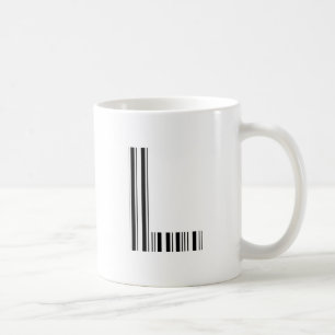 Caneca De Café CÓDIGO DE BARRAS LETRA L Primeiro Padrão de Código