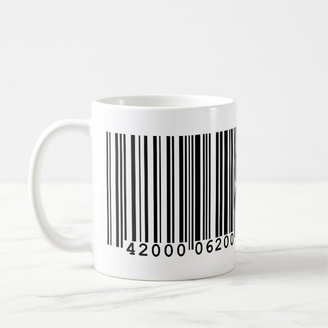 Caneca De Café Código de Barras Muito Divertido (Esquerda)