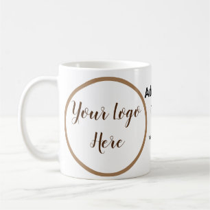 Caneca De Café código de barras personalizado simples adicione se