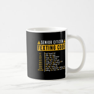 Caneca De Café Código de Mensagem de Cidadão do mais velho Vintag