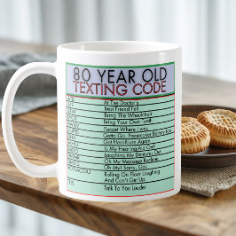 Caneca De Café Código de Mensagens com 80 anos Engraçado Mais vel