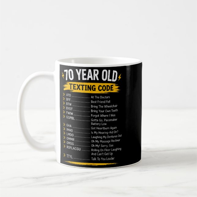 Caneca De Café Código de Mensagens Divertidas para Presente para  (Esquerda)