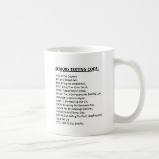 Caneca De Café Código de SMS para Idosos