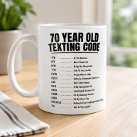 Código de Texto Divertido para Idosos de 70 Anos