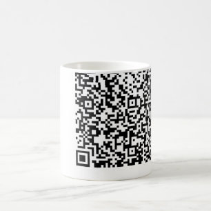 Caneca De Café Código QR personalizado Seu dote engraçado de mug 