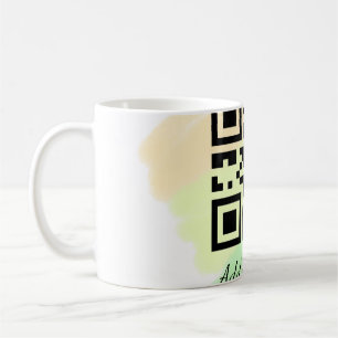 Caneca De Café código QR personalizado simples adicione o texto d