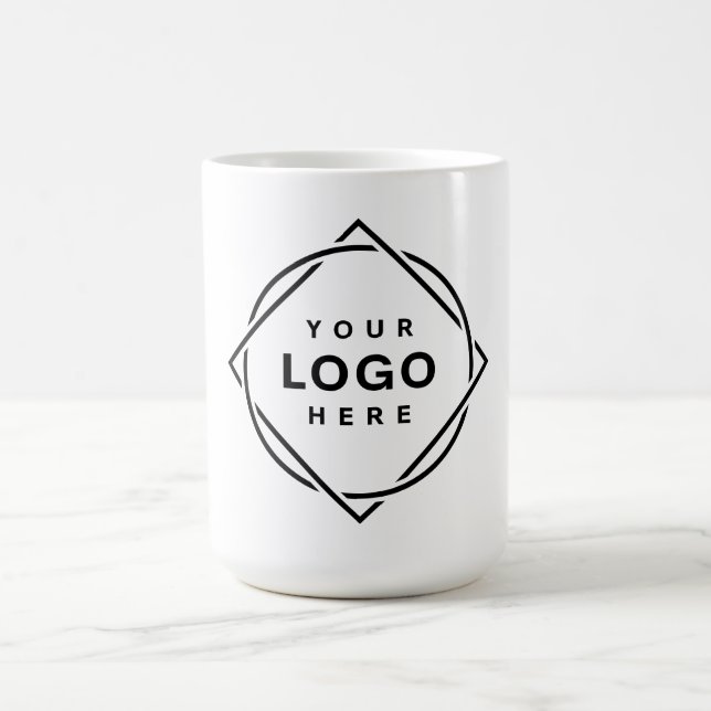 Caneca De Café Código QR preto elegante e elegante (Centro)
