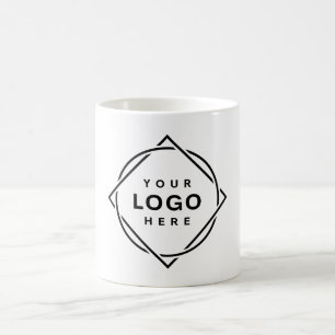Caneca De Café Código QR preto elegante e elegante